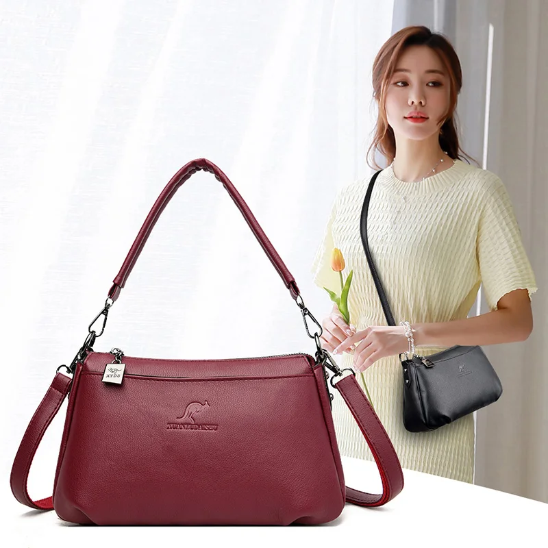 Annmouler Fashion Women Crossbody Bag Pu Leather Shoulder Bag High Quality Flap Bag Small Size Faux Leather Purse Ladies Handbag