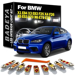 BADEYA Canbus LED Interior Reading Trunk Light Kit For BMW X1 E84 X3 E83 F25 X4 F26 X5 E53 X70 X6 E71 E72 Car Footwell Door Lamp