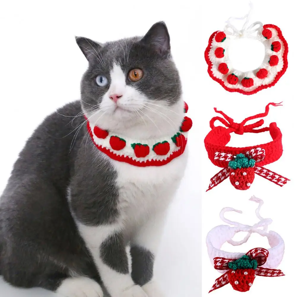 Adjustable  Lovely Cute Dog Cats Necklace Collar Flexible Pet Collar Skin-friendly   for Party