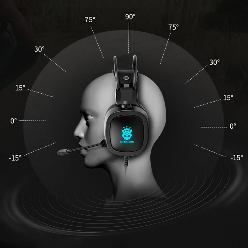 KINGSTAR 7.1 Headphone Gaming 3.5Mm Earphone Berkabel Lampu RGB Headset Gamer Noise Cancelling dengan Mikrofon untuk Laptop PC
