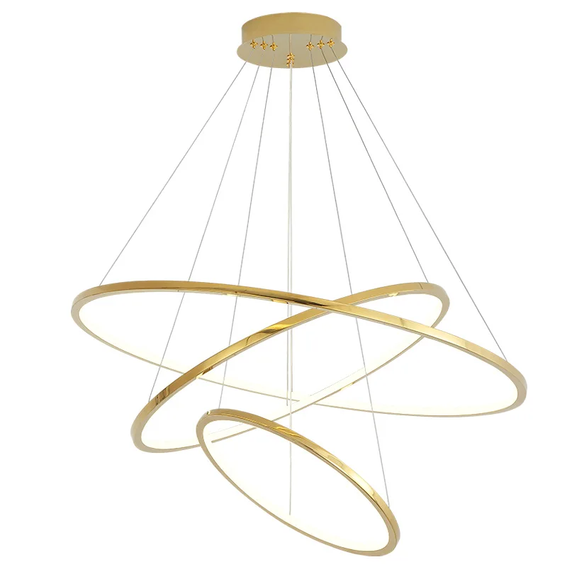 Post Modern Art Deco Circel Pendant Light Plating Gold Dimmable Light Deisgn Dinningroom LED Droplight Hall Store Application