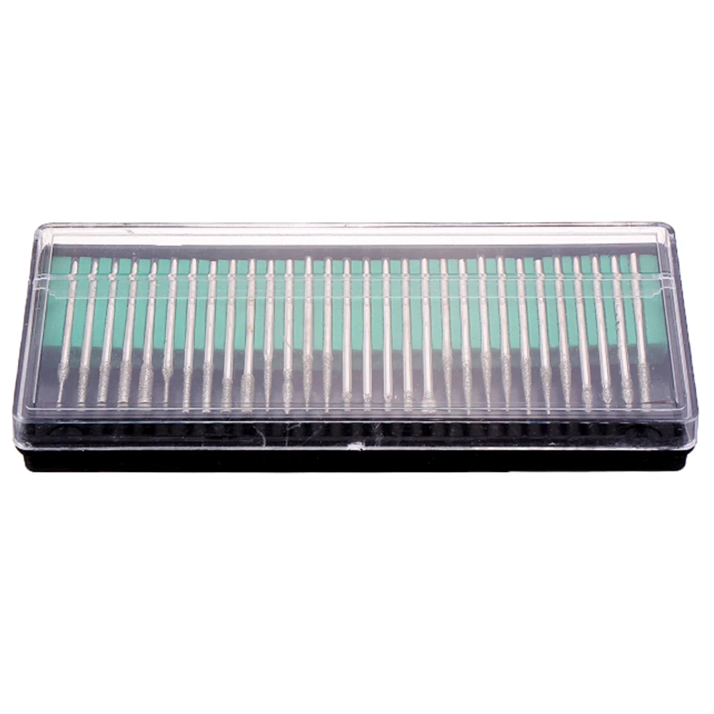 30 Pcs 3mm gambo rettifica punte da trapano testa di taglio Set diamante Dremel intaglio rotante strumento di lucidatura sfera conica testa di macinazione