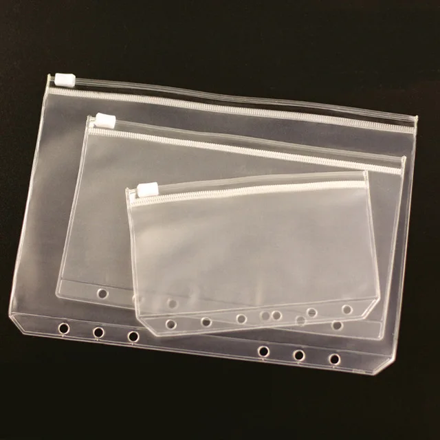 A6 A5 B5 PVC Transparent Bag Hand Book Storage Document Bag Information Bag Notepad Business Card Book Loose-leaf Bag