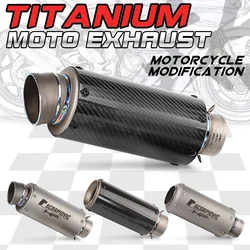 51mm 60mm Motorcycle Exhaust Pipe Muffler GP Escape moto Titanium Alloy Carbon Fiber For R3 ZX6R CBR1000 S1000 RR Z1000