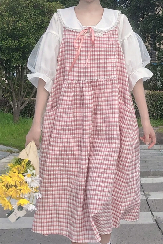 Japanese-Style  Medium-Length Strap Dress Women's 2020 New Summer fairy dress  tea party  lolita dress  sweet lolita doll