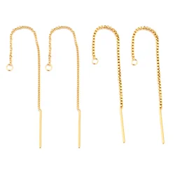 10 stuks roestvrij staal 8/13 cm lange kwast ketting drop sticker bungelen oorbellen oor lijn oorbellen ketting voor diy sieraden ingrediënten