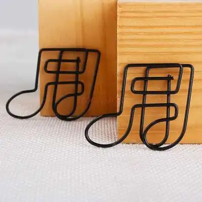 

10pcs Black Note Music Paper Clip New Romantic Paper Clip Cartoon Paper Clip Shaped Paper Clip Musical Instrument