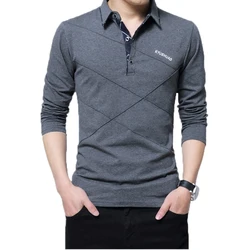 Men's Polo Shirt Autumn Button Brand Male Long Sleeve Polo Shirt Casual Male Shirt Dress Polo Shirts Plus Size 3XL 4XL 5XL