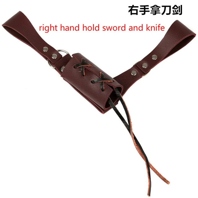 Leather Belt Sword Katana Sheath Holster Medieval Men Larp Weapon Armor Pirate Knight Samurai Accessory For Rapier Holder