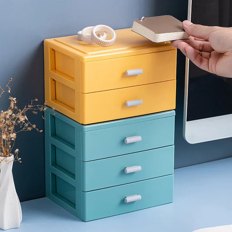 Multi-layer Storage Box Desktop Rack Office Drawer Storage Box Desktop Sundries Organizer Boxes Jewelry Cosmetic Organizer Boxes