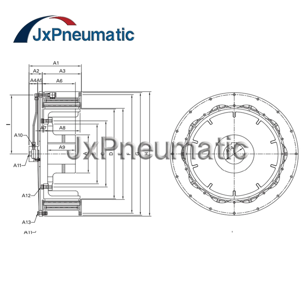 Embrayage pneumatique de remplacement, type tambour, EATON Airflex VC AHW-38 38VC650 AHN-42 42VC650 AHWD-42 D42VC1200 D60VC1600