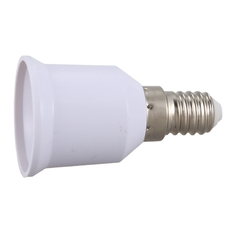 Tornillo de Base adaptador E14, E27, convertidor de enchufe de bombilla LED, blanco, 5 uds.