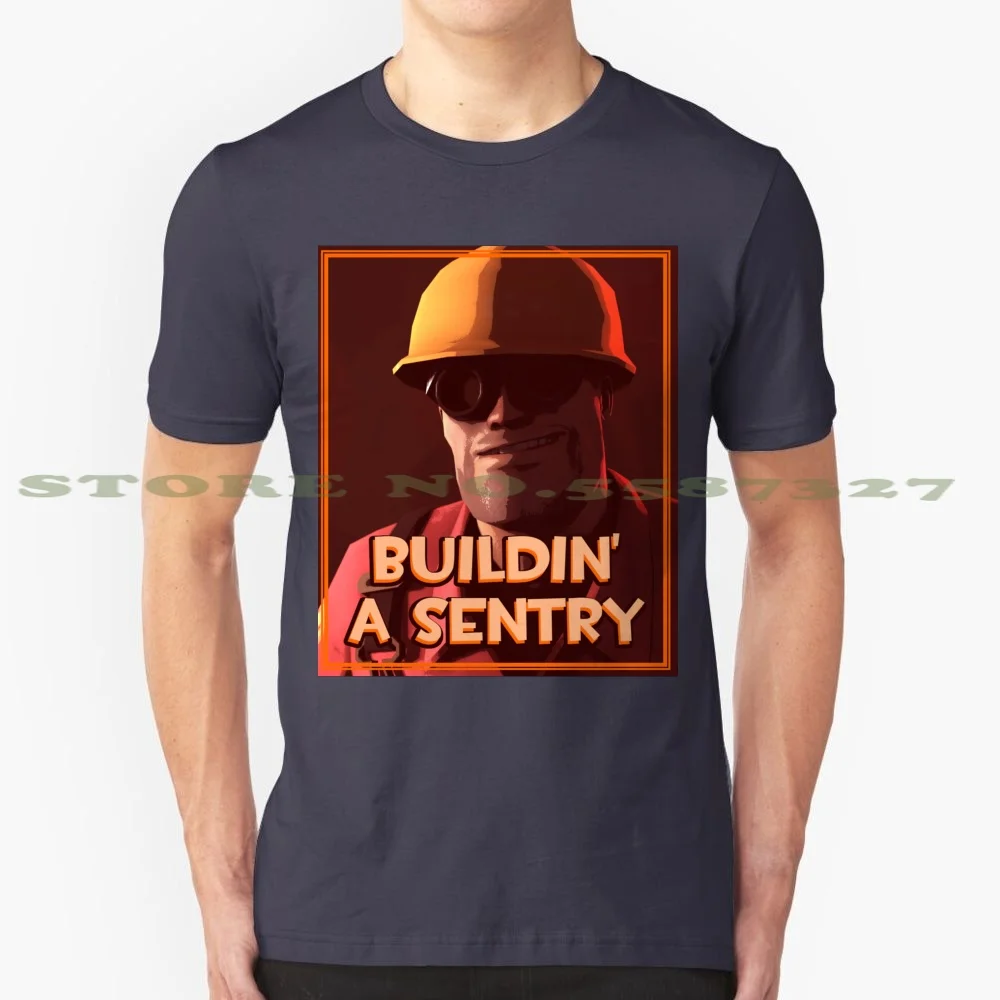 Engineer 100% Cotton T-Shirt Team Fortress Engineer Nope Sentry Tf2 Valve Videogame Nerd Geek Geeky Nerdy Game