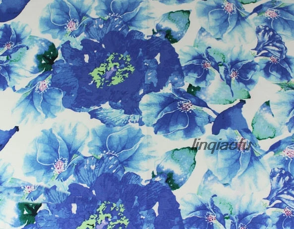 High-quality ultra-clear printed micro-elastic cotton linen fabric