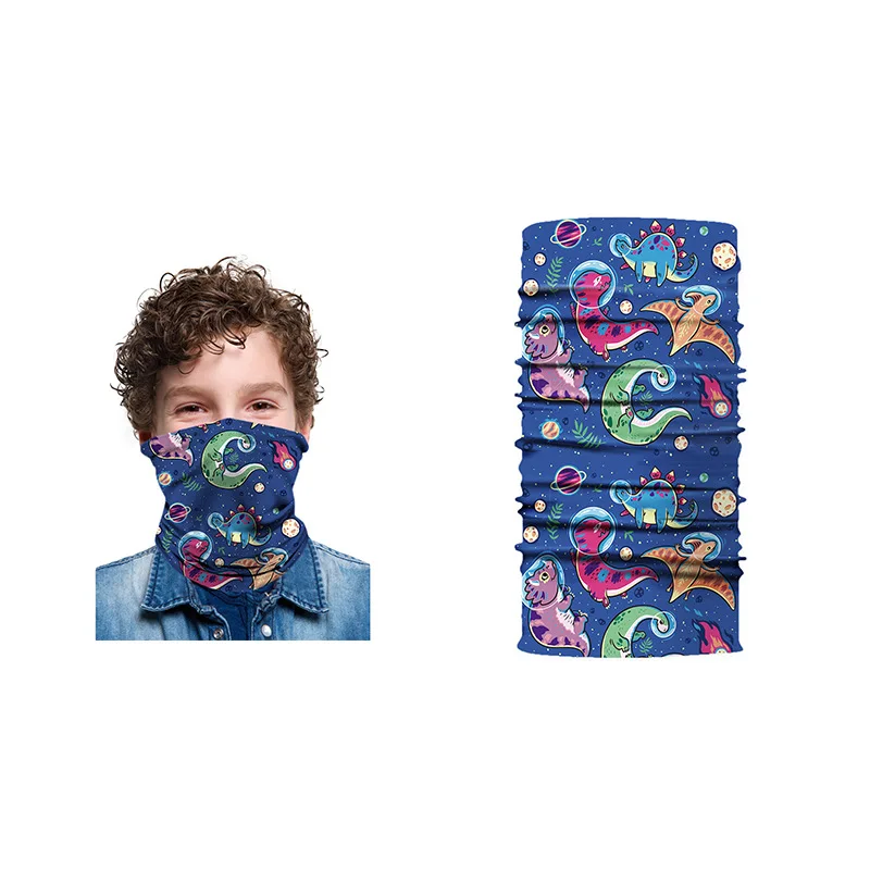 Boys and girls polyester scarf children  multi-function magic headband high shot seamless neck gaiter bib cycling balaclava