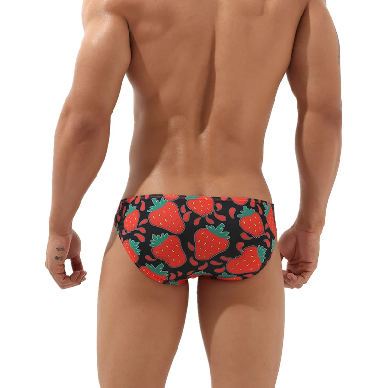 SEOBEAN – sous-vêtements Sexy pour hommes, culotte de Bikini à motif imprimé