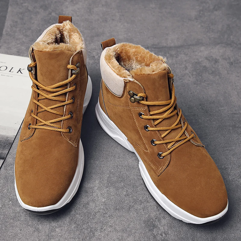 

Men's Winter Sneakers Suede Shoes Man Plus Velvet Warm Mens Shoes Casual for Adults Tenis Masculino Male Footwear Dropshipping