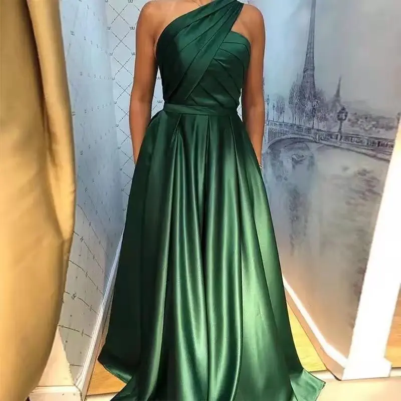 Spring Evening Dress Bodice Vintage Formal Gown Vestido De Festa Prom Dress коктейльные платья One Shoulder Robes De Soirée