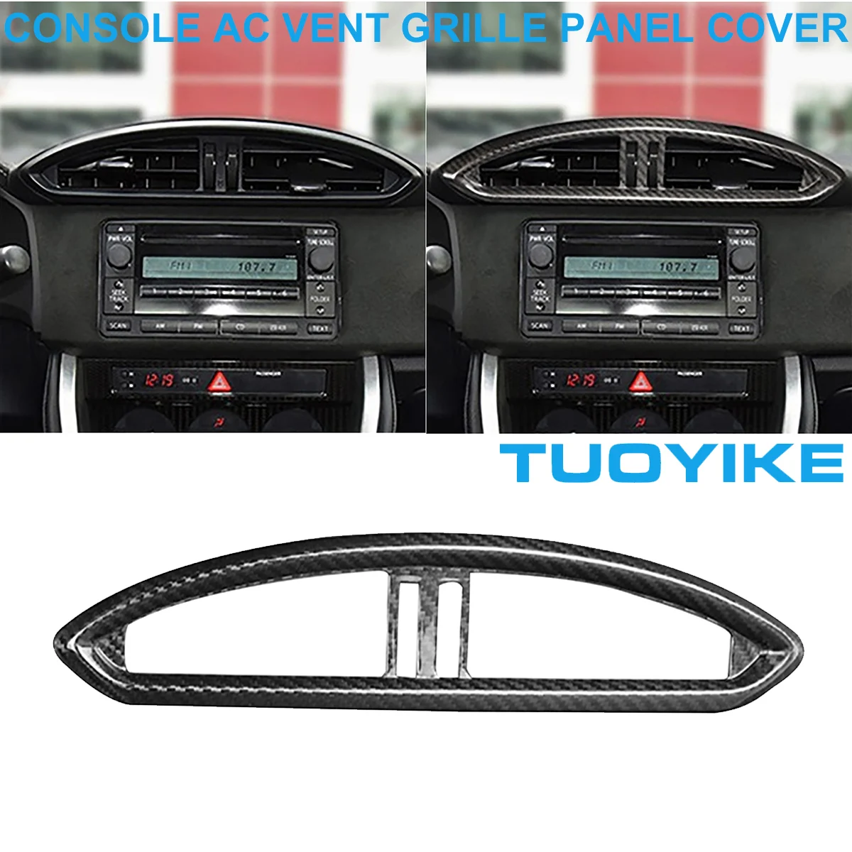 

Car Styling Carbon Fiber Console Central AC Air Conditioner Vent Grille Outlet Cover Panel For Toyota GT86 Subaru BRZ 2012-2016