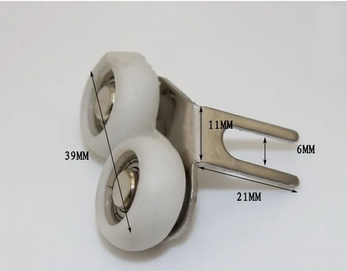 Sliding door double wheel runner silent roller closet glass sliding door pulley partition light rail sliding door pulley
