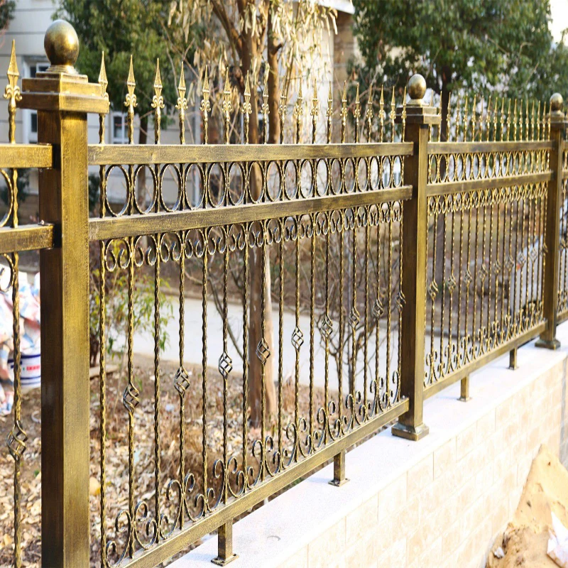 

2021 Wrought Iron Design Fencing Galvanized Steel Garden Balcony Panel Metal Fence