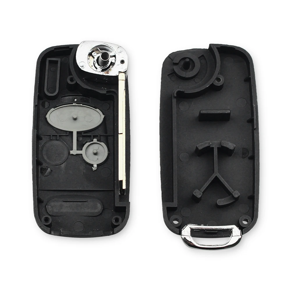 KEYYOU Replacement Modified For Honda Accord CRV S2000 Civic ODYSSEY Fob 2 Buttons HON66 / Right Blade Car Key Shell Flip Case