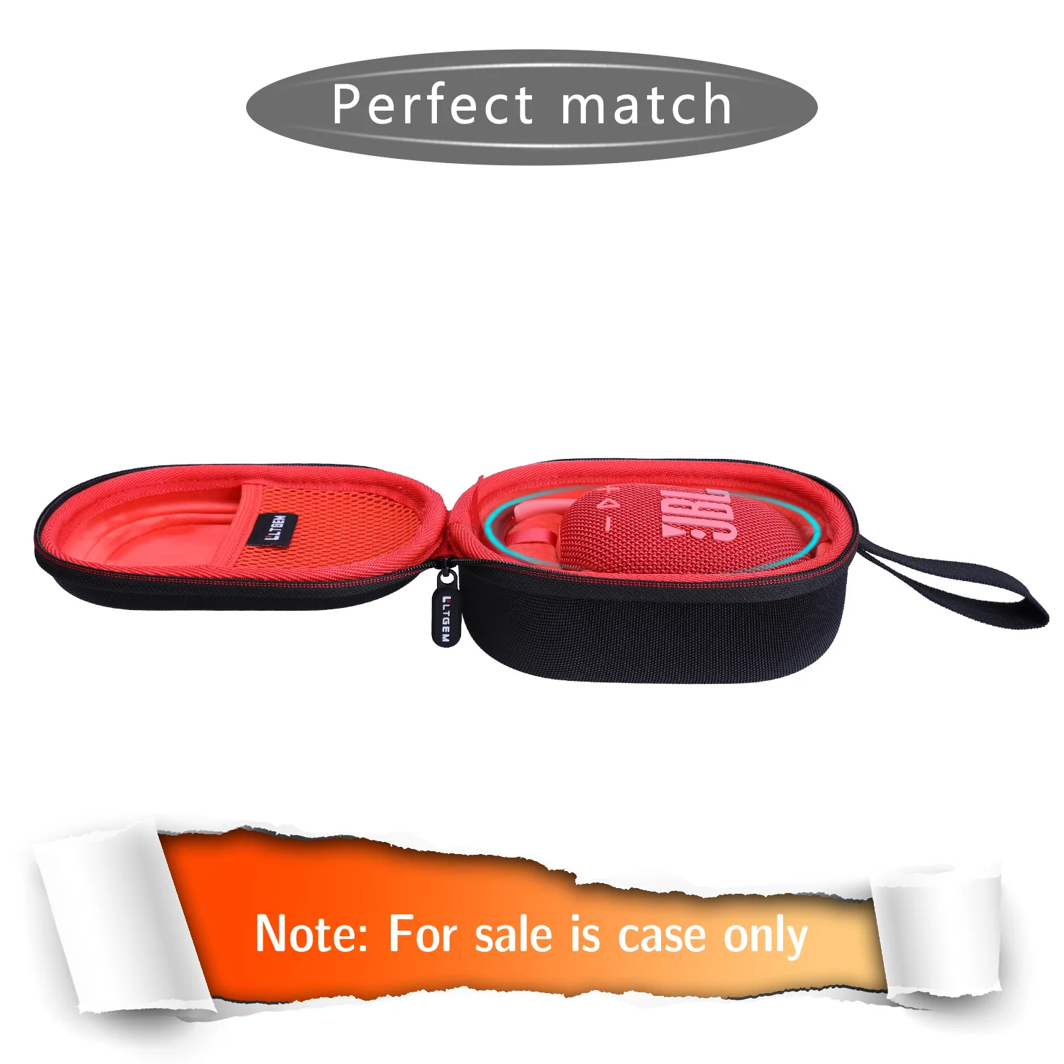 LTGEM EVA Hard Case for JBL Clip 5 Portable Speaker With Bluetooth-red