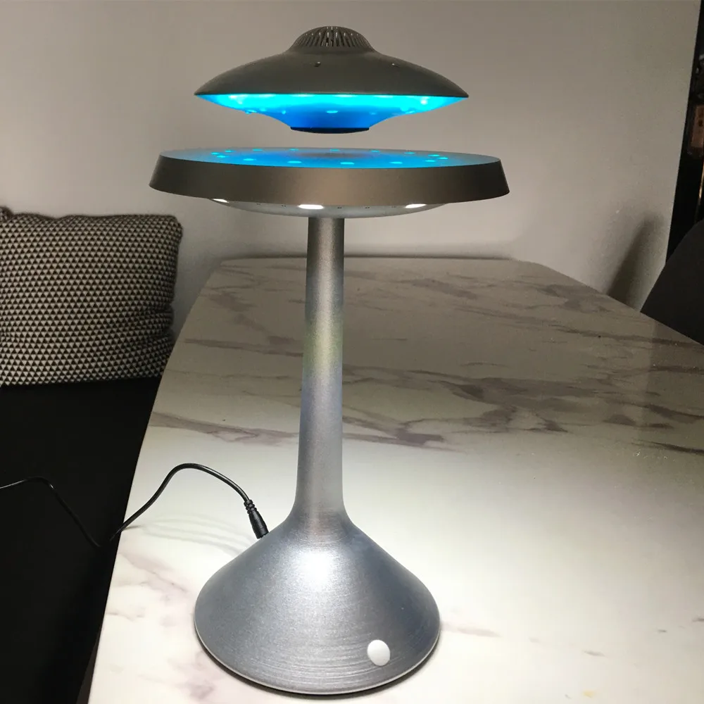 Magnetic Levitation UFO Wireless Portable Bluetooth Speaker with LED Table Lamp For Illumination and Audio Player New Home Decor