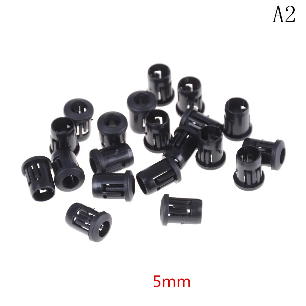 10pcs Black Plastic 3mm/5mm/8mm Lamp Bases LED Lamp Diode Holder Black Clip Bezel Socket Mount