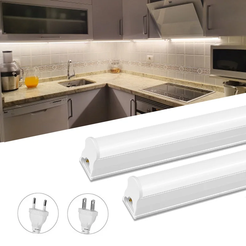 1-5pcs T5 LED Tube Lamp 6W 10W Aluminum Profile Led Light Bar 29cm 57cm EU/US Plug Living Room Bedroom Kitchen Cabinet Lighting