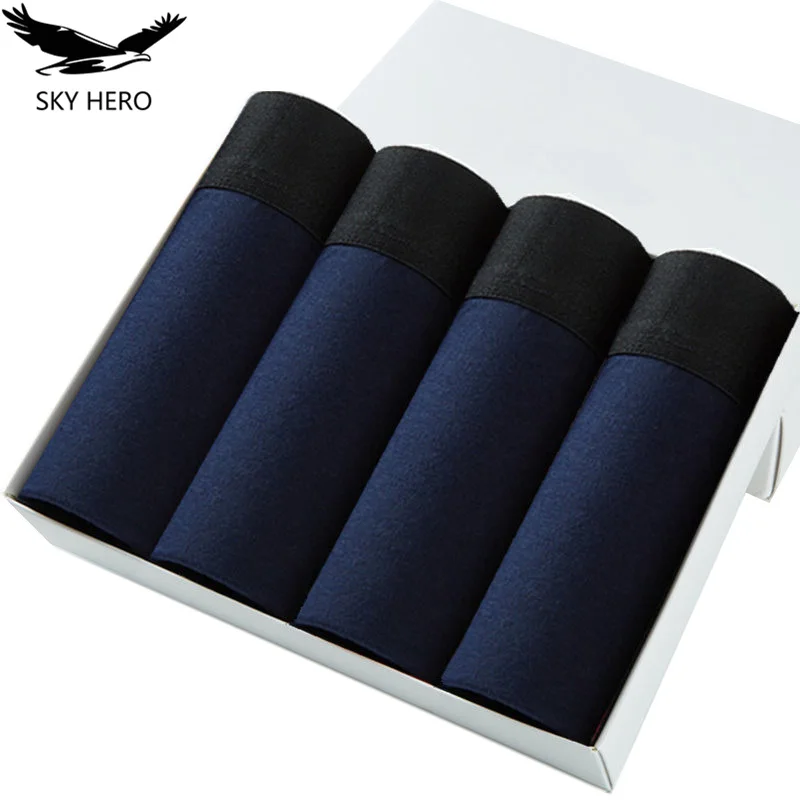 4pcs/lot men's sleep panties summer shorts for man shorts underwear large size boxers brand underpants male antibacterial trunks
