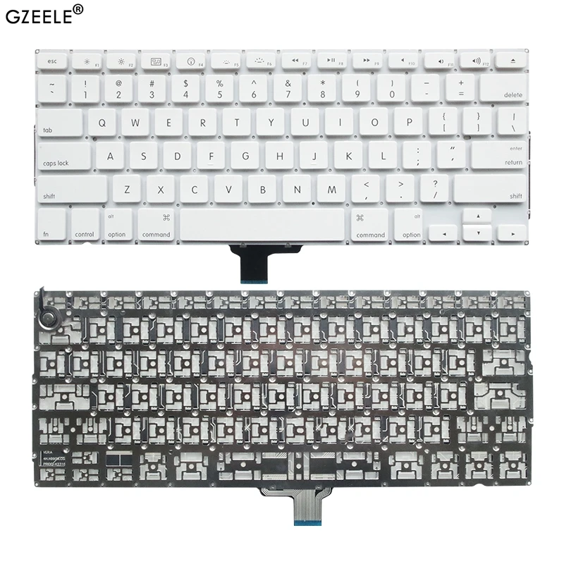 

GZEELE NEW For Apple MacBook 13 Unibody A1342 Keyboard US Layout White 13.3" 2009 2010 Year