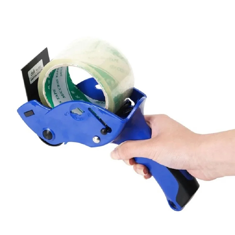 60mm Packing Tape Gun Easy To Tape Boxes, Seal Cartons, Easy Side Loading, Best Tape Dispenser for Shipping, Pack ; Random Color