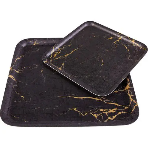 

DOLBOVI Emsan Heart 2'li Square tray Black tray поднос plateau de service