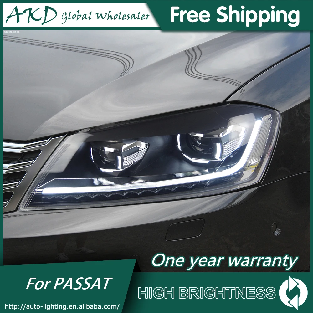 

Headlights For VW Passat EU B7 2012-2016 DRL Daytime Run Lights Head Lamp LED Bi Xenon Bulb Fog Lights Magotan Car Accessories