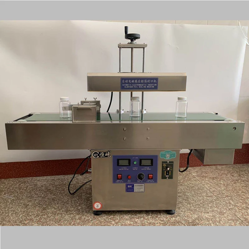 Automatic Foil Sealing Machine Vertical Electromagnetic Induction Aluminum Plastic Glass Bottle Continuous Sealing Machine