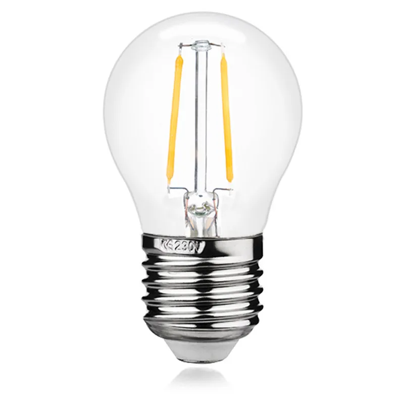 Ampoule LED à Filament, Boule de Verre, Lampe Edison Antique Rétro Vintage, E14 G45 AC 220V 2W 4W 6W 8W