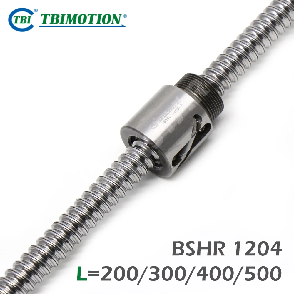 TBI Motion C7 Ball Screw Professional BSH1204 Lead 4mm Length 200 300 400 500mm High Precision Mini Ballnut Premium CNC Parts