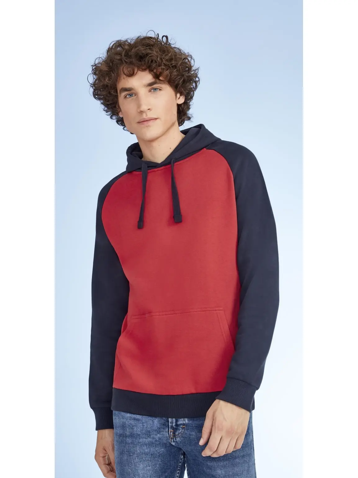 Two-color MEN's sweatshirt with fleece and LSF technology-SEATTLE KANGAROO MEN