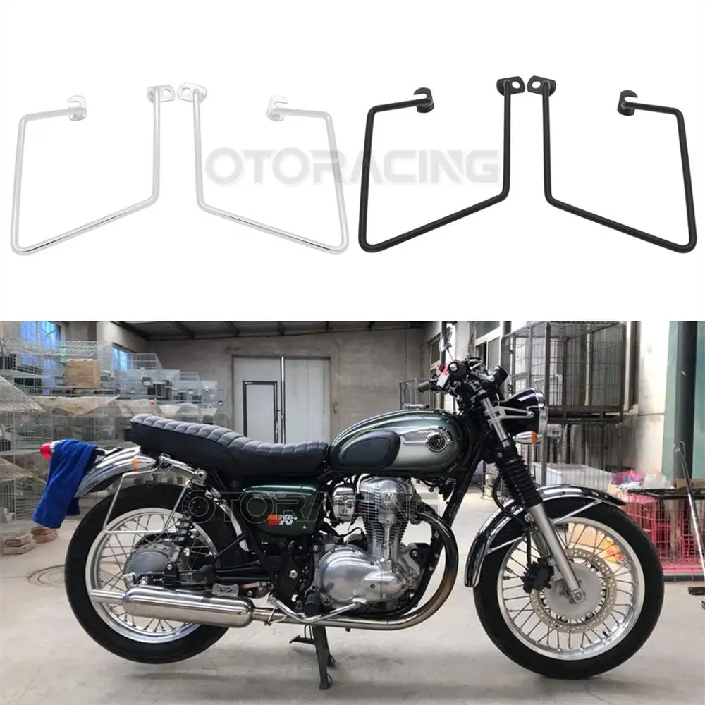 

Motorcycle Solid Steel Saddlebag Support Bracket Side Mount Trunk Bag Holder For Kawasaki W 400 650 800 W400 W650 W800