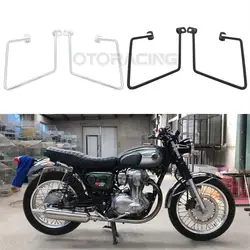 Motorcycle Solid Steel Saddlebag Support Bracket Side Mount Trunk Bag Holder For Kawasaki W 400 650 800 W400 W650 W800