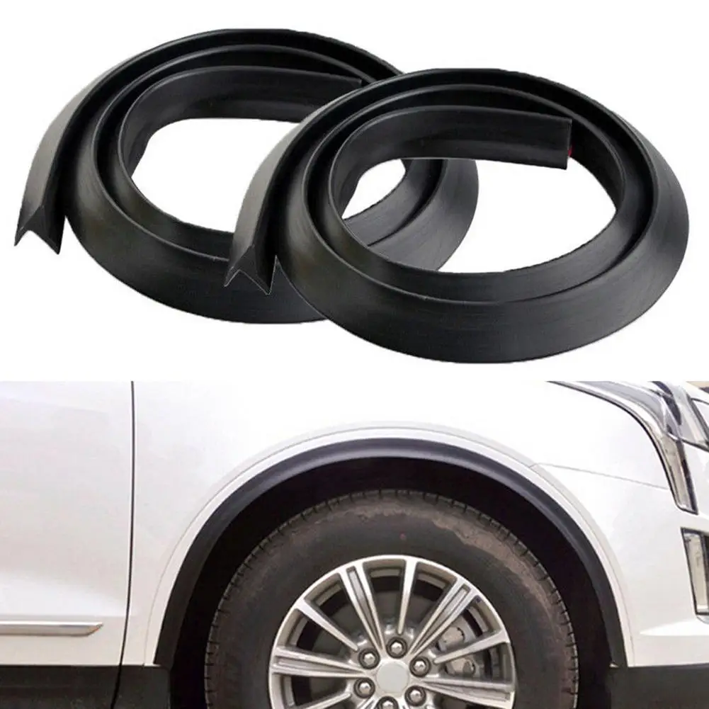 

2Pcs Universal Carbon Fiber Soft Car Fender Extension Wheel Eyebrow Protector Arch Trim Strip 1.5m Decorative Strip Car Tires