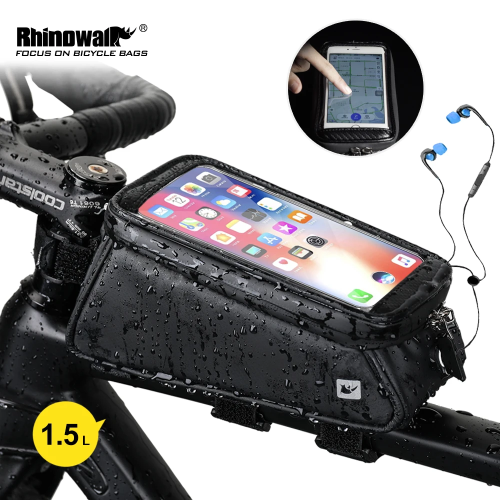 Rhinowalk MTB Bicycle Bike Bag Rainproof Touch Screen Cycling Top Front Tube Frame Bags 5.8/6.0 Phone Case сумка для велосипеда