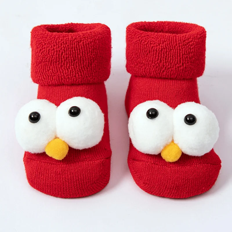 2021 New winter cartoon big eyes baby socks floor non-slip toddler baby foot socks