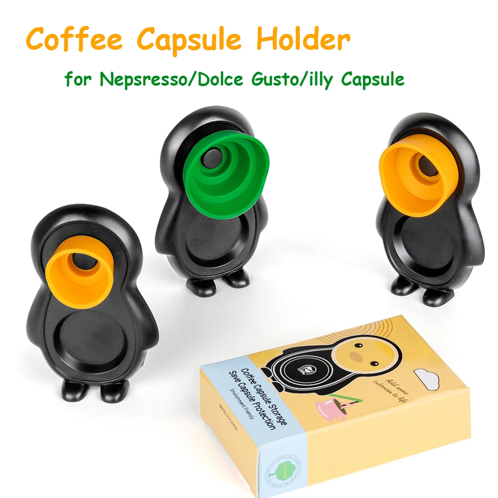 Reusable Capsule Holder Coffee Filter Cup Tamper Storage Base Rack Coffee Accessories for Nepsresso/Dolce Gusto/illy Capsule