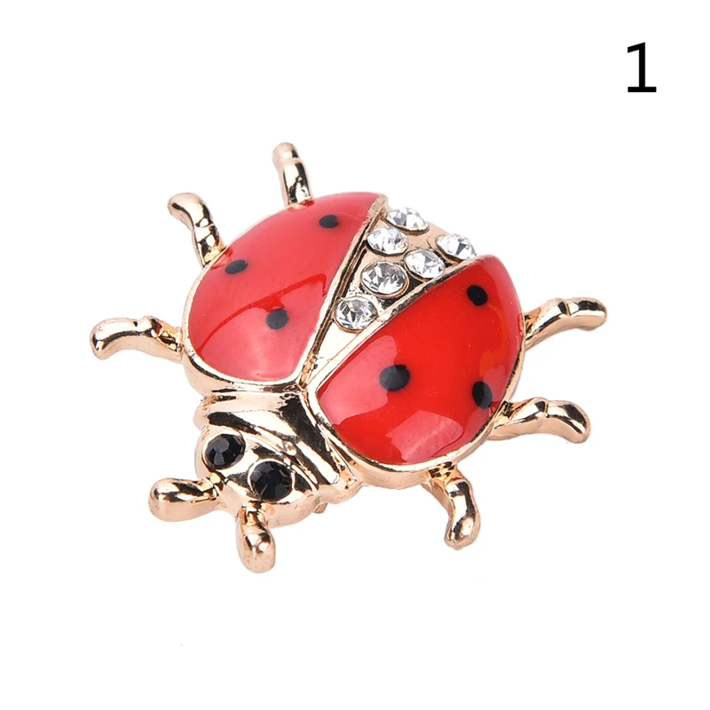 4 style Red Ladybug Animal Enamel Design Brooch Pin Fashion Jewelry Rhinestone for Women Jewelry