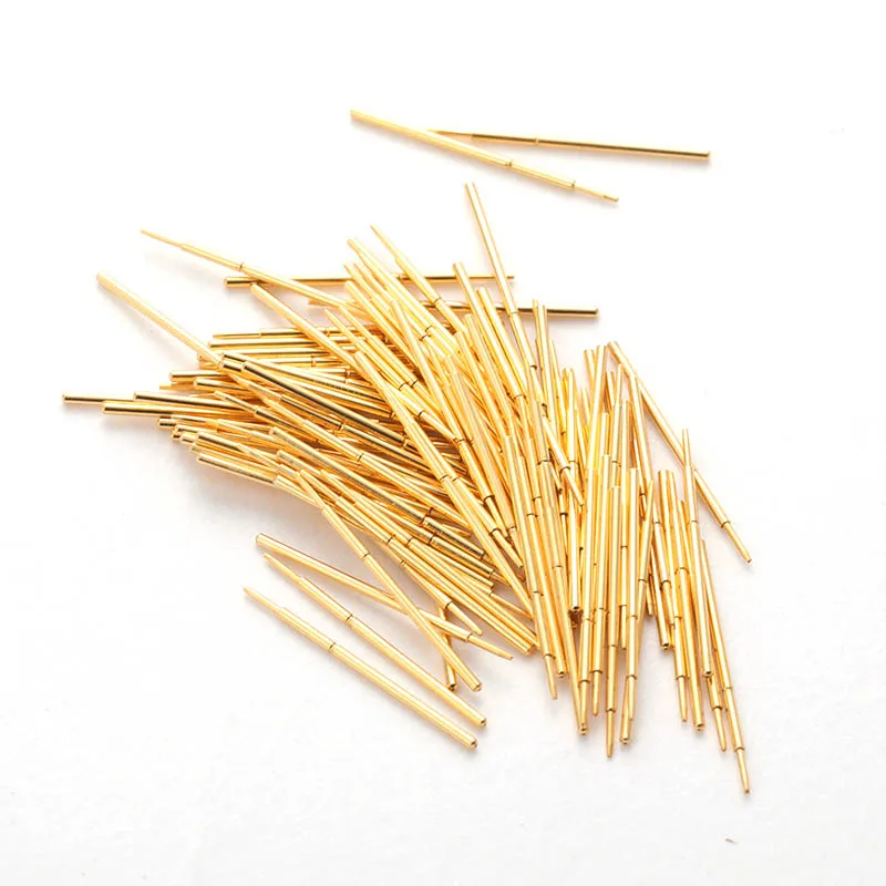 100PCS/Box Gold Plated PA048-F Four-jaw Plum Head Spring Test Probe Needle Tube Outer Diameter 0.48mm PCB Test Pin