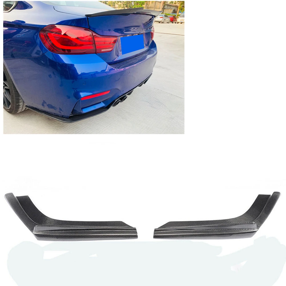 

Carbon Fiber Boot Lower Spoiler Protector Kit Rear Bumper Side Diffuser Extension Cover Lip For BMW F80 M3 F82 F83 M4 2015-2020