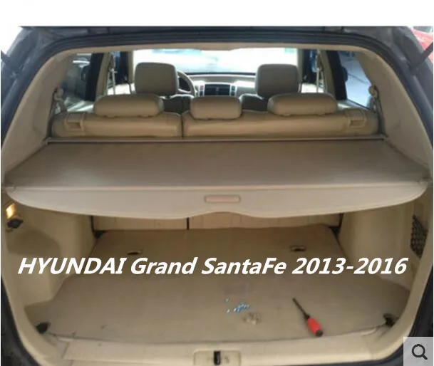 Car Rear Trunk Security Shield Cargo Screen Shield shade Cover Fits For HYUNDAI Grand SantaFe 2013 2014 2015 2016