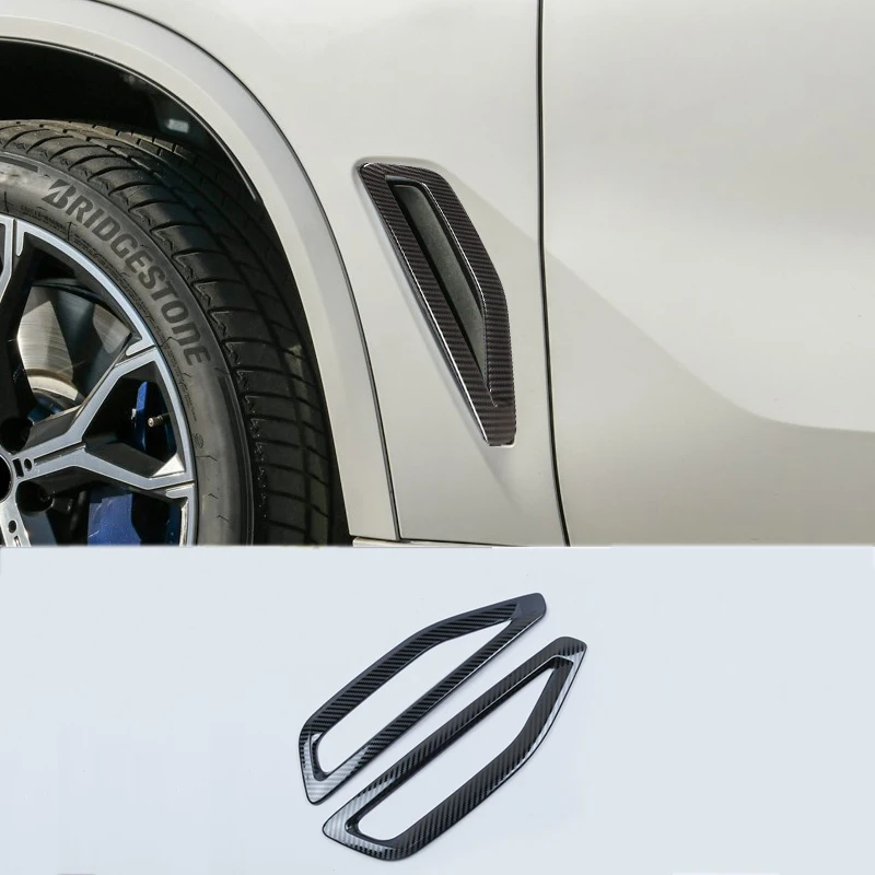 

Car Front Fender Decoration Side Air Vent Covers Stickers Trim For BMW X5 G05 2018 2019 2020 2021 Exterior Auto Accessories